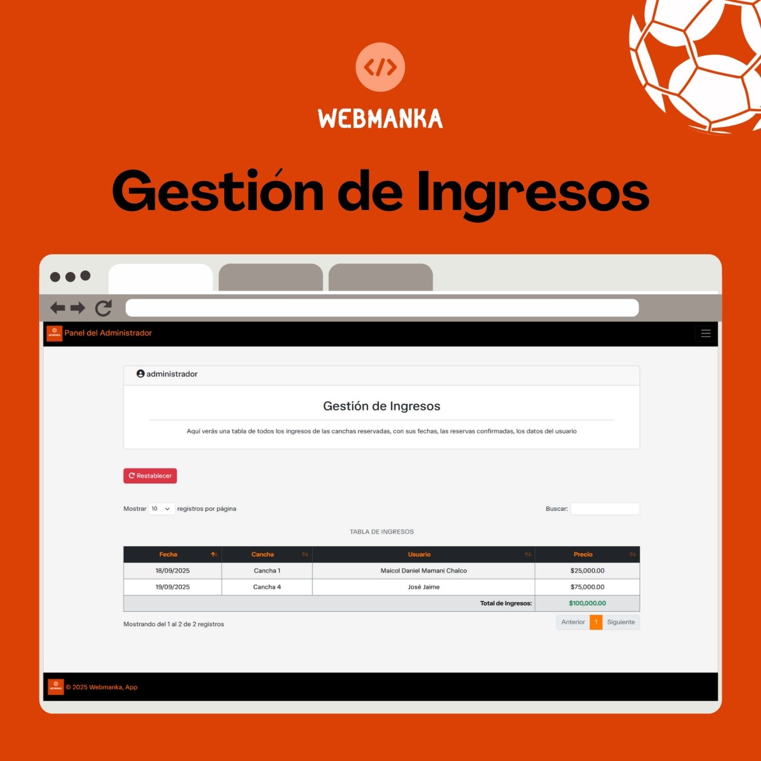 Sistema de reservas para canchas - Image 13